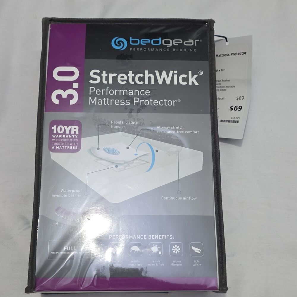 Mattress Protector FULL BEDGEAR Stretchwick Performance Waterproof Cooling